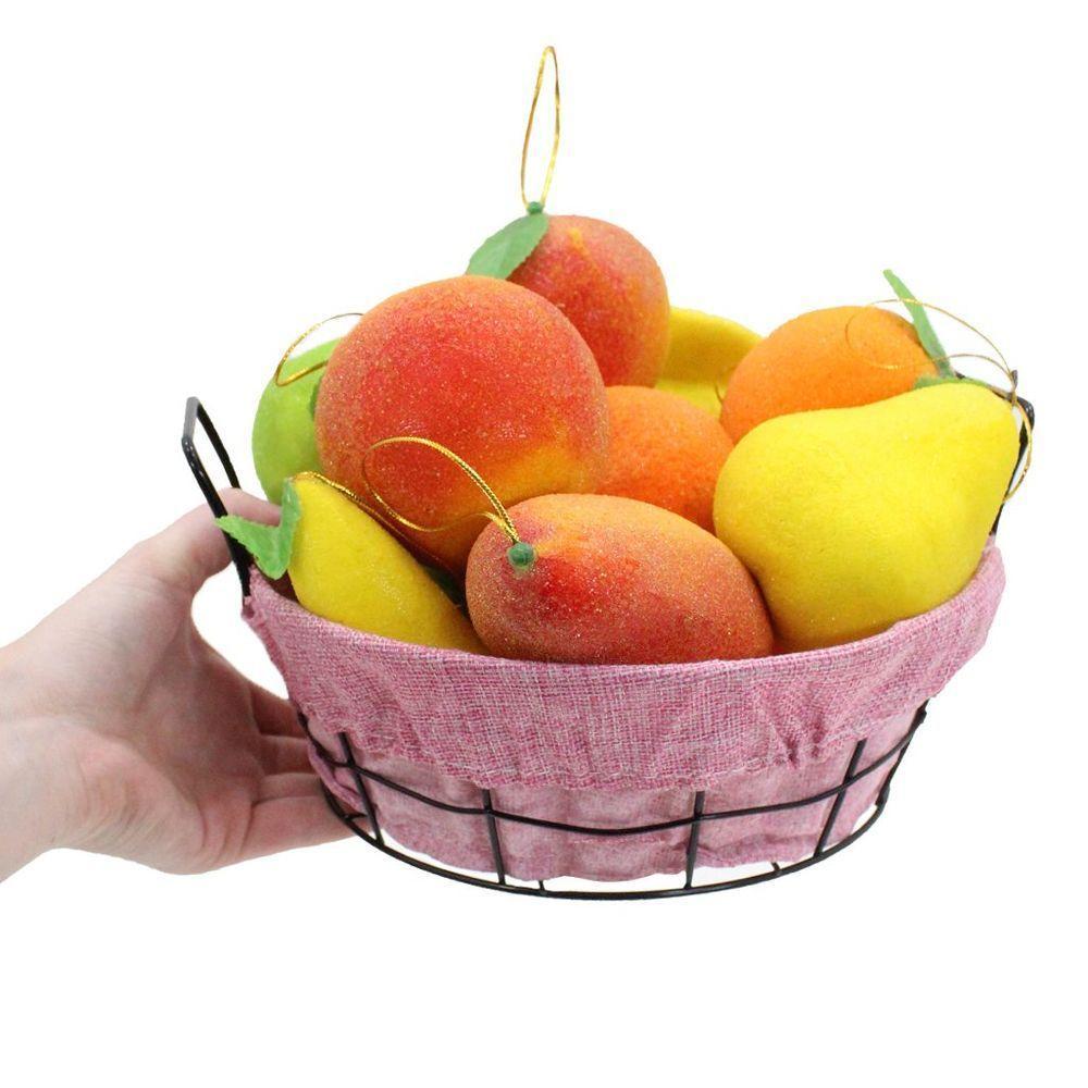 Kit Cesto Multiuso Porta Frutas Aço Inox Rosa Fruteira 25cm - 3
