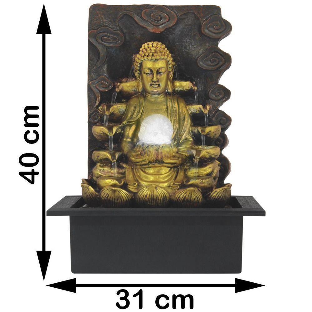 Fonte De água Buda Cascata Grande Com Luz De Led - 220v - 3