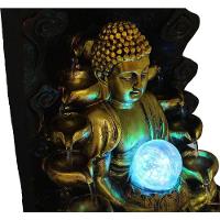 Fonte De água Buda Cascata Grande Com Luz De Led - 220v - 2