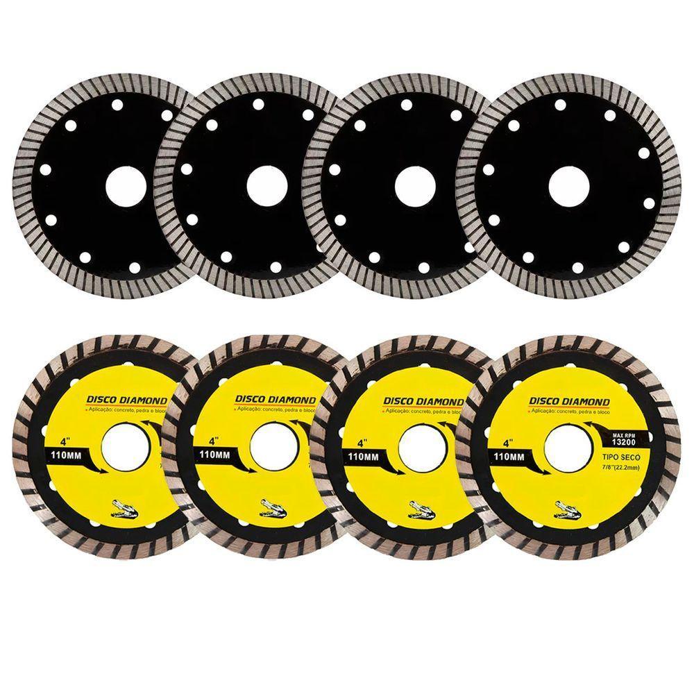 Kit 8 Disco Serra Circular Lâmina 110mm Mármore Concreto - 1