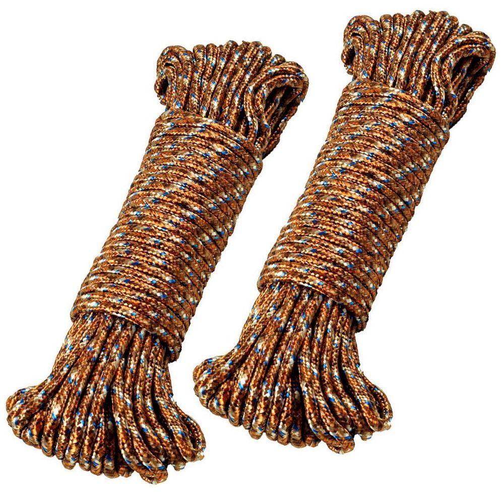 Kit 2 Cordas Para Varal Trançada Reforçada Poliéster 7mm 15m - 1