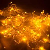 Pisca Cordão 200 Lâmpadas Leds Amarelo Natalino 220v De 17m