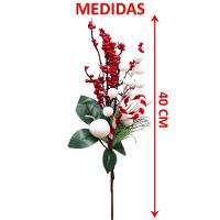 Kit 8 Arranjos Pick Berry Artificiais Enfeite Natalino 40cm - 5