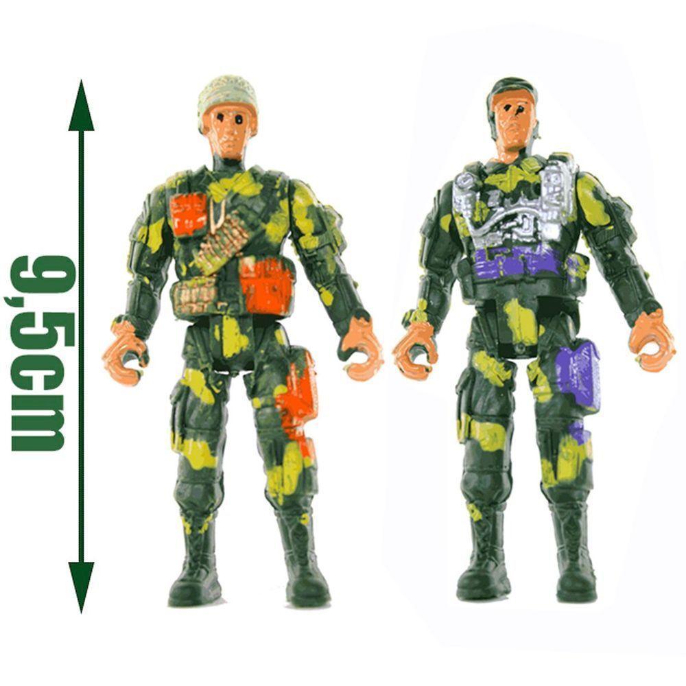 Kit Brinquedos Veículos Militares Soldados Miniatura 21 Pçs - 4