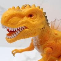 Brinquedo Tiranossauro Rex Dino Com Luz Led Sons Movimentos Amarelo - 3
