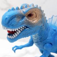 Brinquedo Tiranossauro Rex Dino Com Luz Led Sons Movimentos Azul - 3