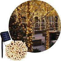 Pisca Cordão Varal Solar Natal 100 Lâmpadas Leds Amarelo 8m - 1