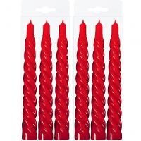 Kit 3 Vela Decoração Natalina Vermelha Torcida 20cm - 3