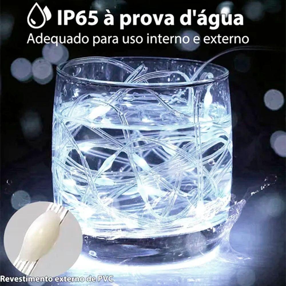 Pisca Cordão De Natal 400 Lâmpadas Leds Branco 50m 110-220v - 3