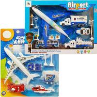 Kit Brinquedo Aeroporto Transito 18pçs Avião Caminhão Carro - 2