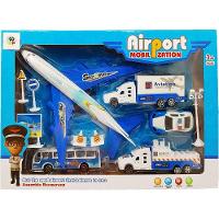 Kit Brinquedo Aeroporto Transito 11pçs Avião ônibus Caminhão - 2