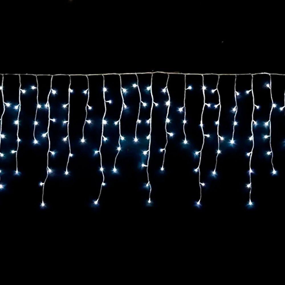 Cascata Pisca Enfeite Natal 288 Lâmpadas Leds Branco 4m 220v - 3