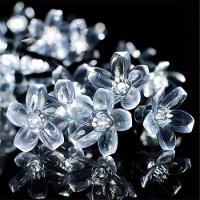 Pisca Cordão Flores Cerejeira Solar Externo 5m 20leds Branco - 2