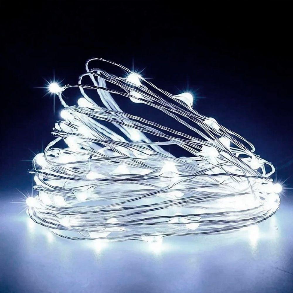 Fio De Fada Leds Branco 100 Lâmpadas Musical Natal 10m Usb - 2