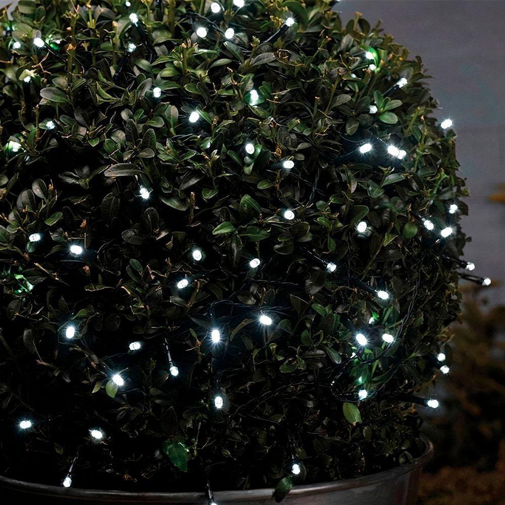 Pisca Cordão Varal Solar Externo 100 Lâmpadas Led Branco 10m - 2