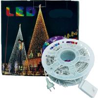 Pisca Varal Cordão Natal 600 Lâmpadas Leds Branco 100m 220v
