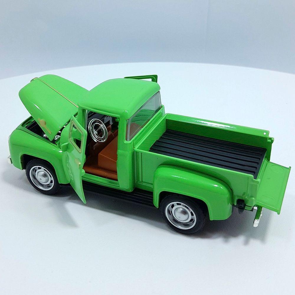 Miniatura Carrinho Camionete Pickup F-100 Metal Colecionável Verde - 3