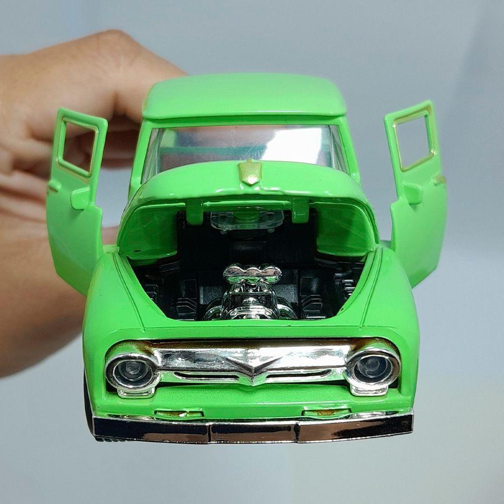 Miniatura Carrinho Camionete Pickup F-100 Metal Colecionável Verde - 4