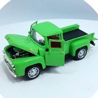Miniatura Carrinho Camionete Pickup F-100 Metal Colecionável Verde - 2