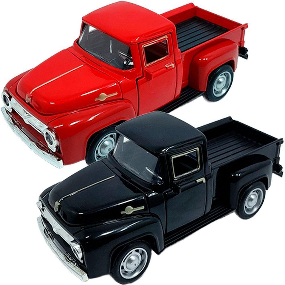Miniaturas Carrinho Camionete Pickup F-100 Kit 2pçs Em Metal - 1