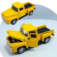 Miniatura Carrinho Camionete Pickup F-100 Metal Colecionável Amarelo - 1