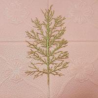 Folhas Flores Enfeite Natal Gliter Dourado De 40cm Kit 12pçs - 2