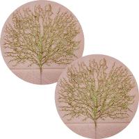 Flores Algas Coral Natalino Gliter Dourado 40x50cm Kit 12pçs - 1