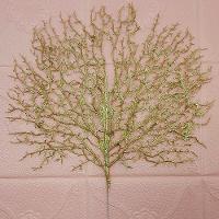 Flores Algas Coral Natalino Gliter Dourado 40x50cm Kit 12pçs - 2