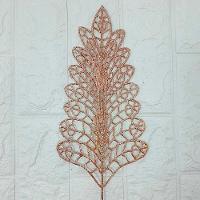 Folhas Flores árvore Natal Gliter Rose Gold 40cm Kit 8pçs - 2