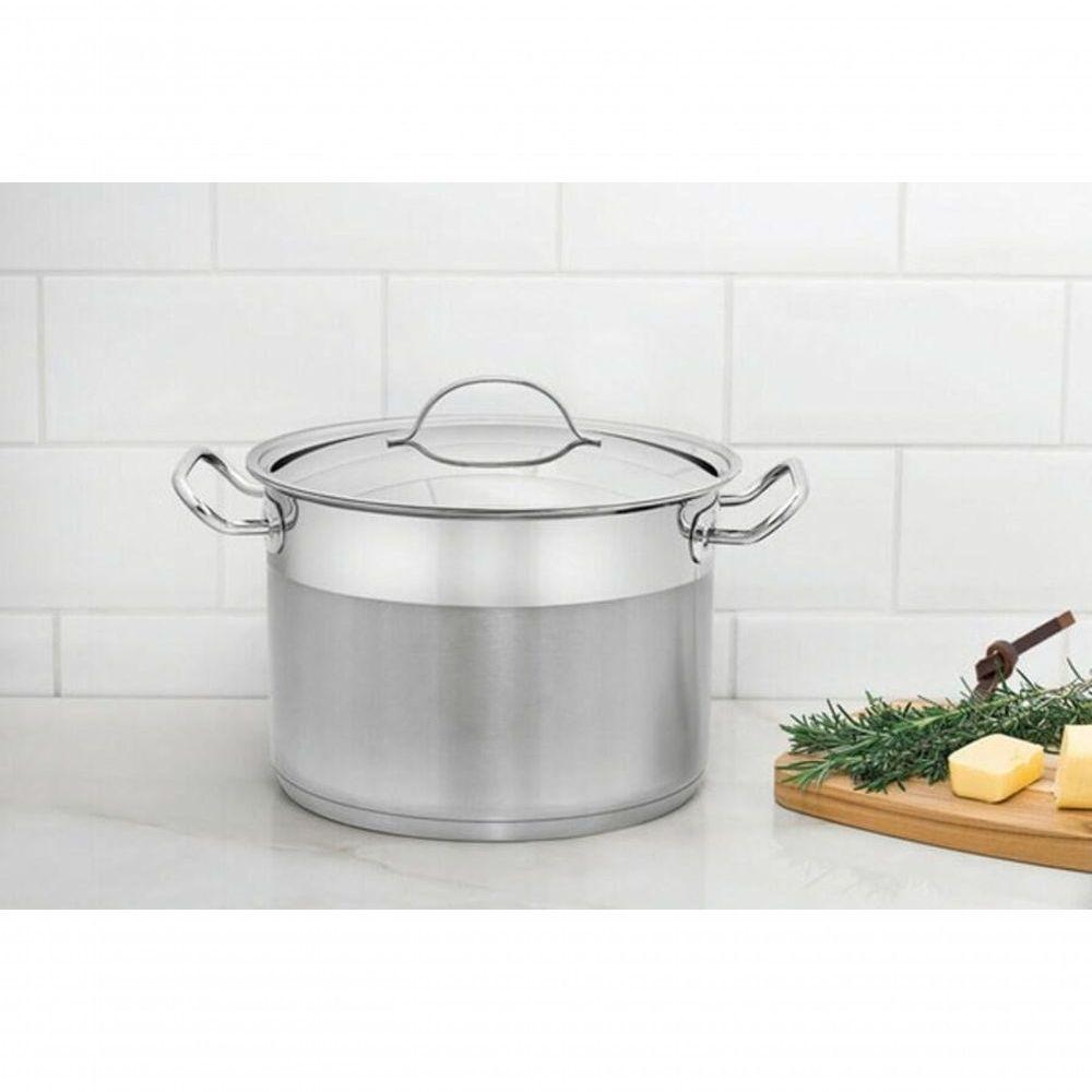 Caldeirão Tramontina Professional 20cm Em Aço Inox Com Tampa Plana Detalhe Satinado - 2