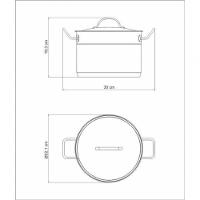 Caldeirão Tramontina Professional 20cm Em Aço Inox Com Tampa Plana Detalhe Satinado