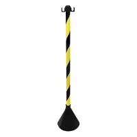 Pedestal Zebrado Preto E Amarelo Desmontavel 90cm - 700.10848 - Plastcor - 1