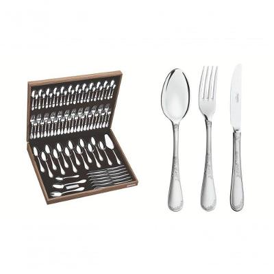 Faqueiro Tramontina Em Aço Inox Renascença Inox Com Facas De Mesa E Estojo De Madeira 76 Peças