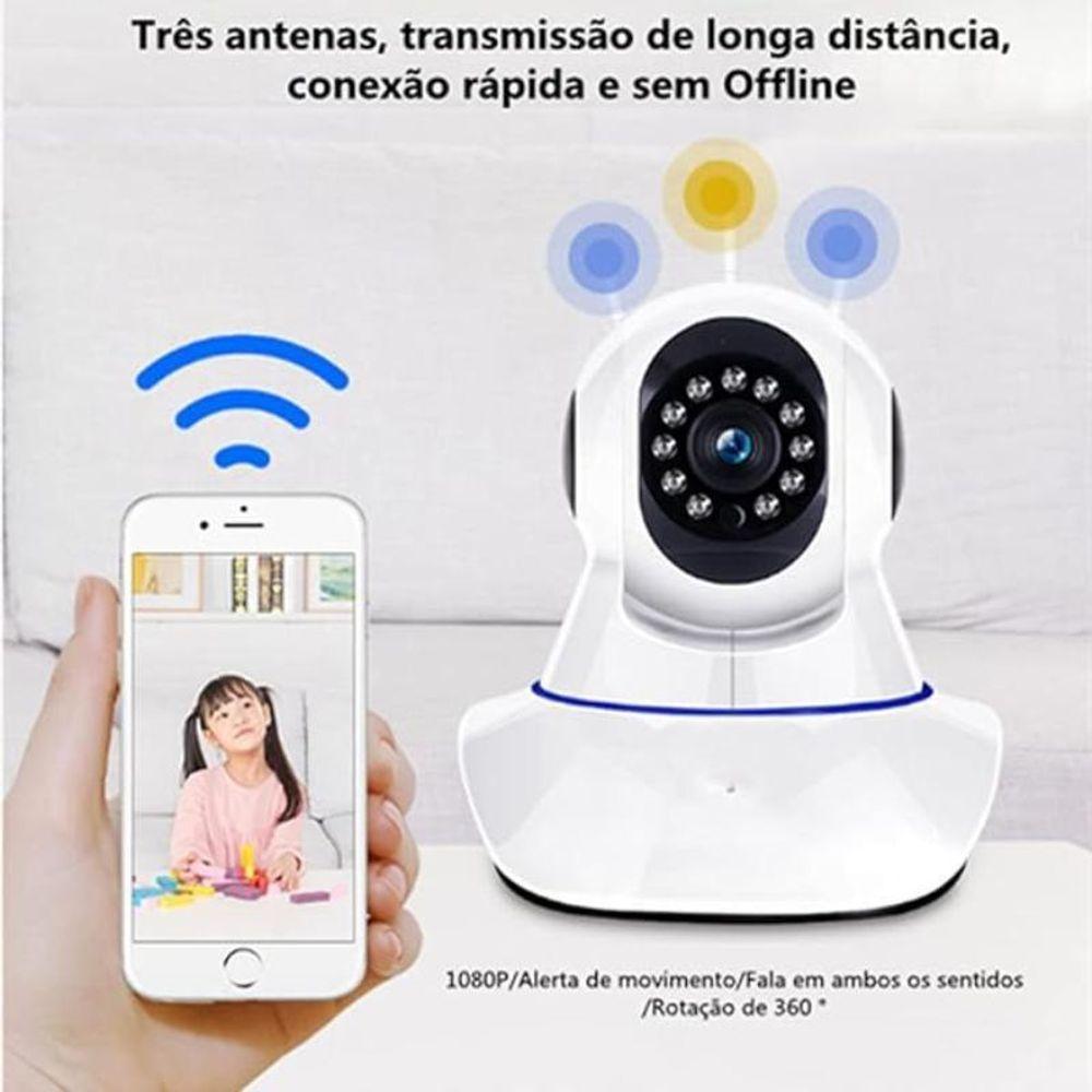 Camera Baba Eletronica Bebe E Pet 3 Antenas Ip Wifi 360º - 5