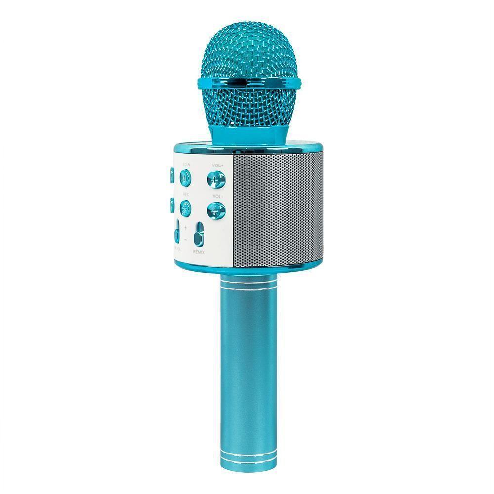 Microfone Karaoke Bluetooth Sem Fio Recarregável - Azul - 3