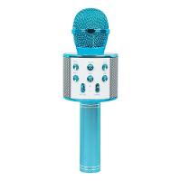 Microfone Karaoke Bluetooth Sem Fio Recarregável - Azul - 1