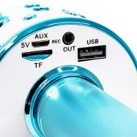 Microfone Karaoke Bluetooth Sem Fio Recarregável - Azul