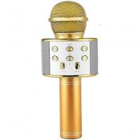 Microfone Sem Fio Bluetooth Karaokê Ws 858 - Dourado Homologação: 149822010251 - 1