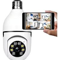 Câmera De Segurança Wifi Ip Lampada Full Hd Visão Noturna - 1