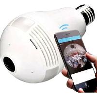 Câmera De Segurança Wifi Ip Lâmpada Espiã Visão Noturna - 1