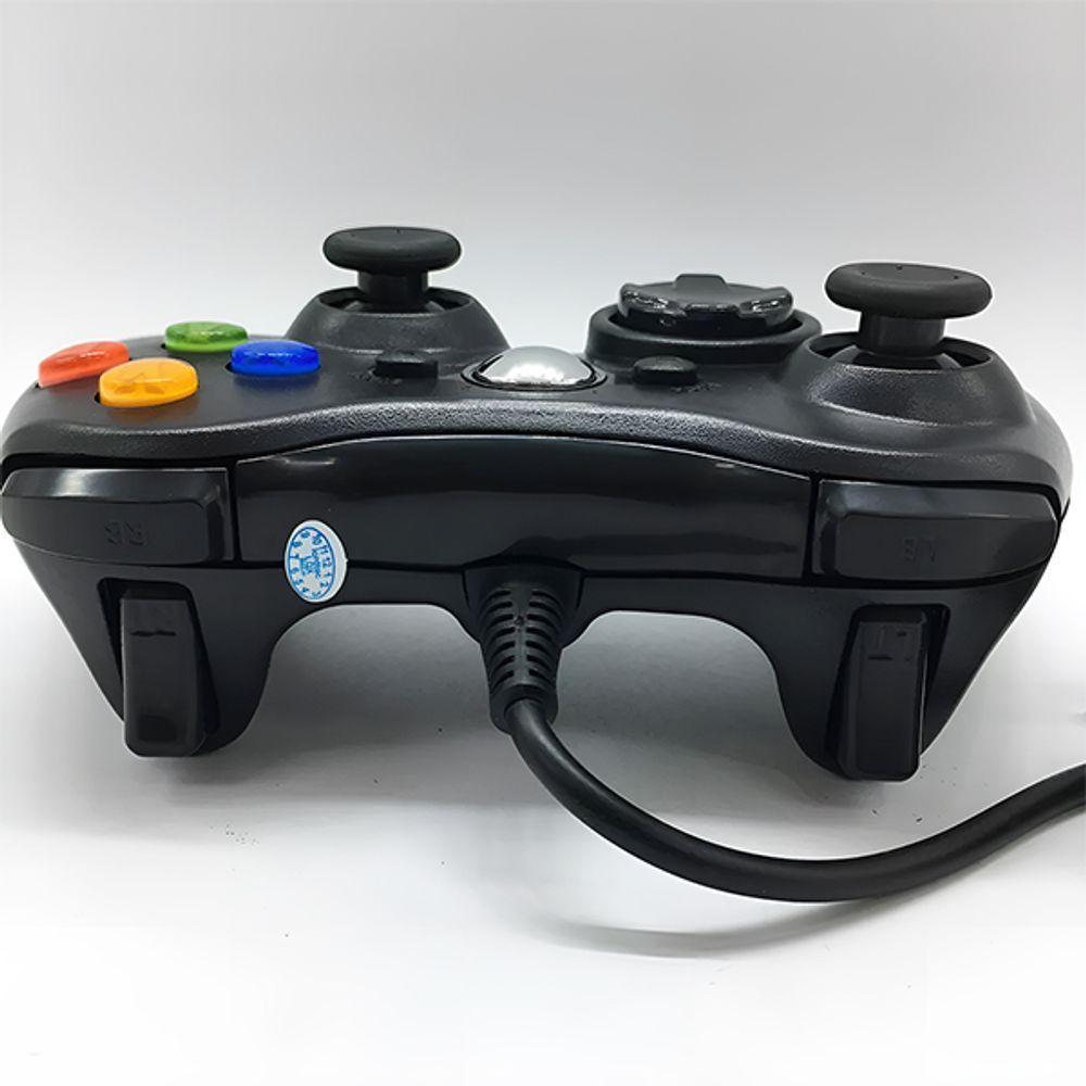 Controle Joystick Com Fio Xbox 360 Slim Compatível Com Jogos Atuais Cloud Game Pc E Celular - 4