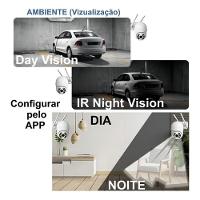 Câmera Segurança Wifi Smart Ip áudio Infravermelho Abq-a8 - 6