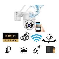 Câmera De Segurança Wifi Ip Rotativa Visão Noturna Resistente A água - Kit 2 - 3