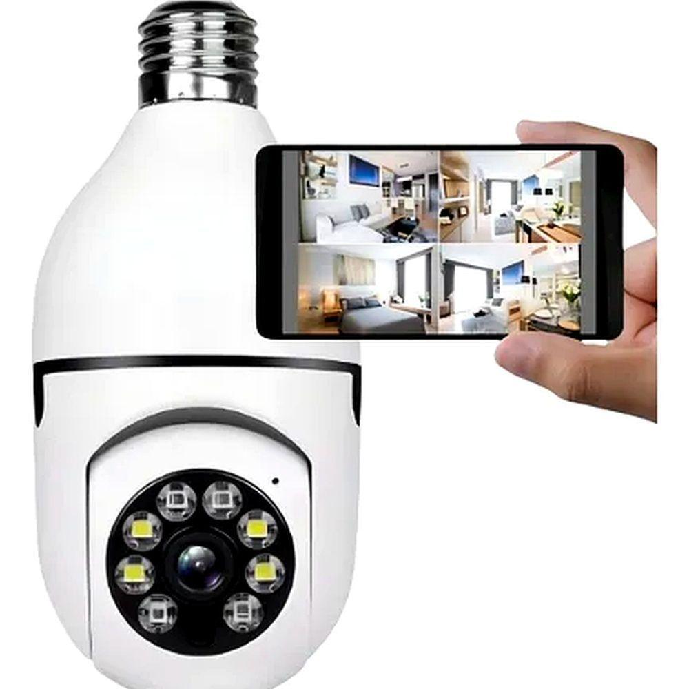 Câmera De Segurança Wifi Ip Lampada Full Hd Visão Noturna - Kit 2 - 3