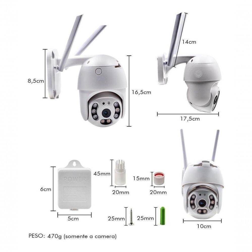 Câmera Ip Wifi Externa Ptz Full Hd 5 Mp Speed Dome - 2