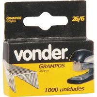 Grampo 6mm Reto 26-6 Para Grampeador Escritório Com 1000 Peç - 1