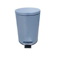 Lixeira Redonda Balde Interno Removível Pedal Multiuso Aço 3 Litros Cinza Matte - 2