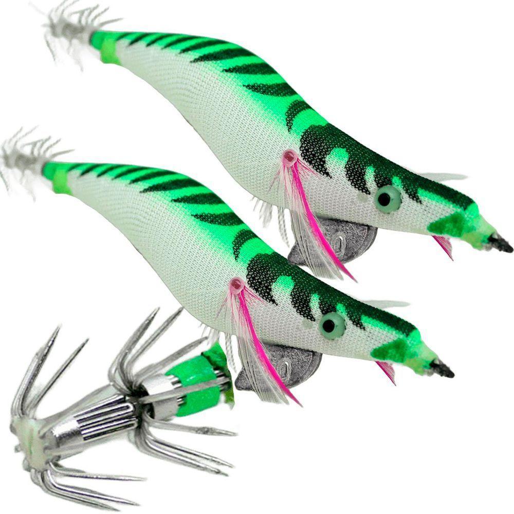 Kit 6 Isca Anzóis De Pesca Artificial Verde Zangarilho 12cm - 1