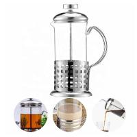 Cafeteira Francesa Em Inox Decorada Prensa Chaleira Em Vidro Cremeira Bule French Press Luxo 350ml - 3