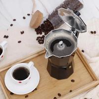 Cafeteira Italiana Preta Black 6 Xicaras Express Luxo Aluminio Grande Manual Profissional - 3